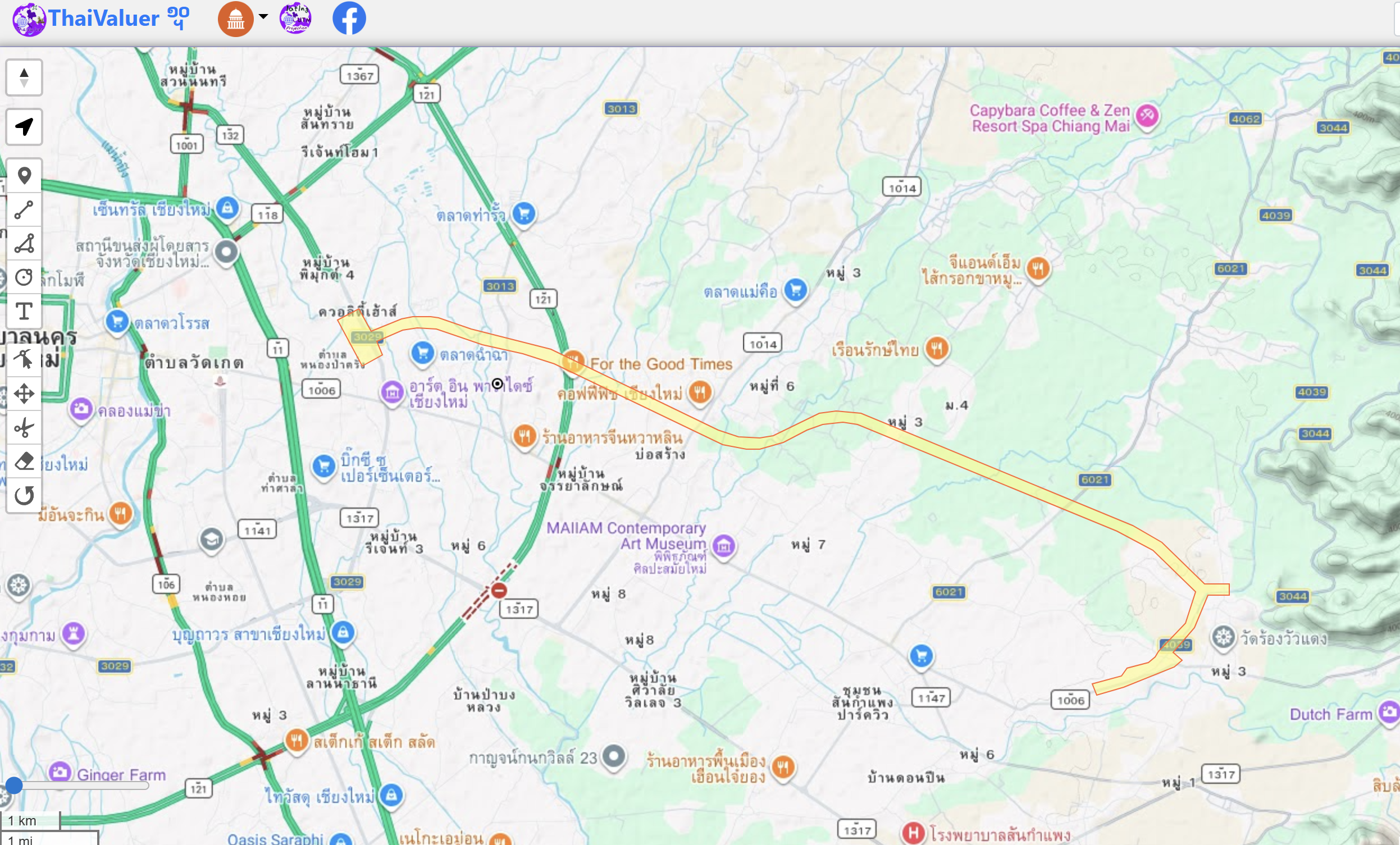 โครงการก่อสร้างถนนเชื่อมเมืองเชียงใหม่ สันกำแพง สายแยก ทช.ชม.3029 - แยก ทล.1009 (ตอนที่ 1)